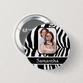 Schwarzweißzebradruck Button (Vorne & Hinten)