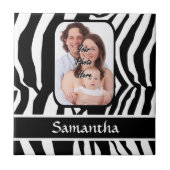 Schwarzweißzebradruck Fliese (Vorderseite)