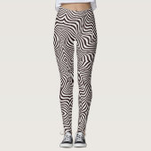 Schwarzweißzebradruck Leggings (Vorderseite)