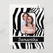 Schwarzweißzebradruck Postkarte (Vorne/Hinten)