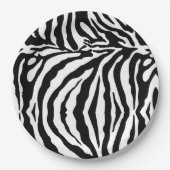 Schwarzweißzebramuster, Safari-Tiere Pappteller (Vorderseite)