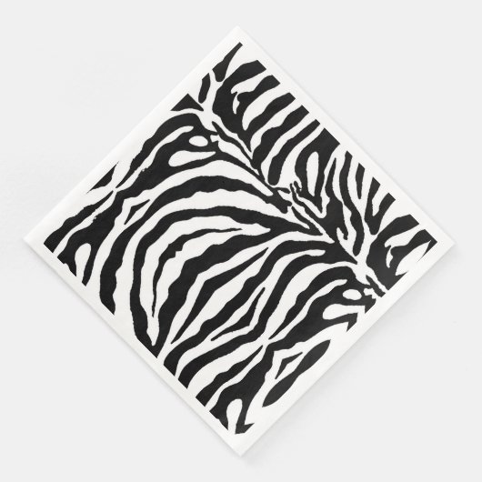 Schwarzweißzebramuster, Safari-Tiere Serviette (Ecke)