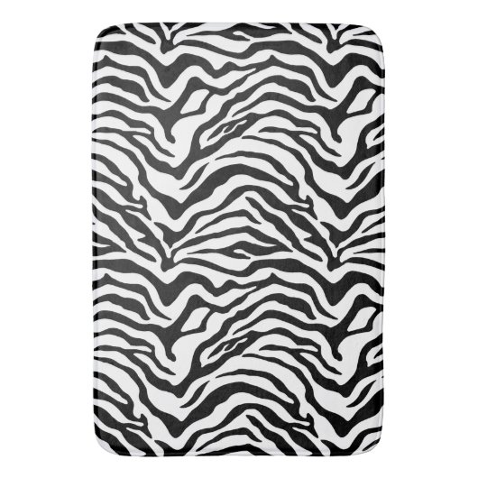 Schwarzweißzebrastreifen Badematte (Vorderseite Vertikal)