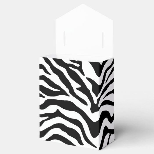 Schwarzweißzebrastreifen Geschenkschachtel (Geöffnet)
