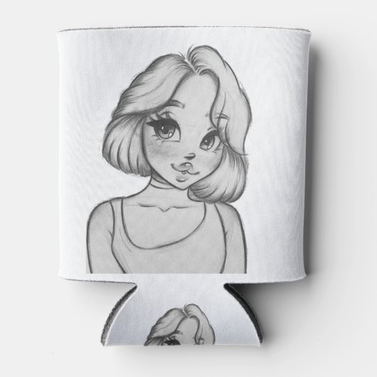 Schwarzweißzeichen Dosenkühler (Vorderseite)