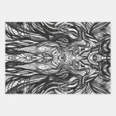 Schwarzweißzeichnungen Geschenkpapier Set (Vorderseite)