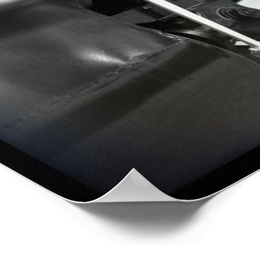 Schwarzweißzug Poster (Ecke)