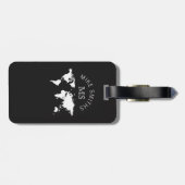 Schwarzweltreise Gepäckanhänger (Rückseite horizontal)