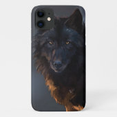 Schwarzwolf Case-Mate iPhone Hülle (Rückseite)