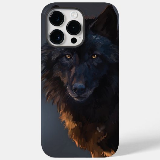 Schwarzwolf Case-Mate iPhone Hülle (Rückseite)