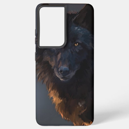 Schwarzwolf Samsung Galaxy Hülle (Rückseite)