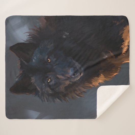 Schwarzwolf Sherpadecke (Vorderseite (Horizontal))