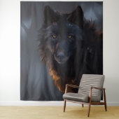 Schwarzwolf Wandteppich (Beispiel)