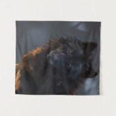 Schwarzwolf Wandteppich (Vorderseite (Horizontal))