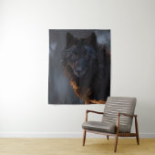Schwarzwolf Wandteppich (Beispiel)