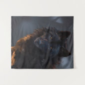 Schwarzwolf Wandteppich (Vorderseite (Horizontal))