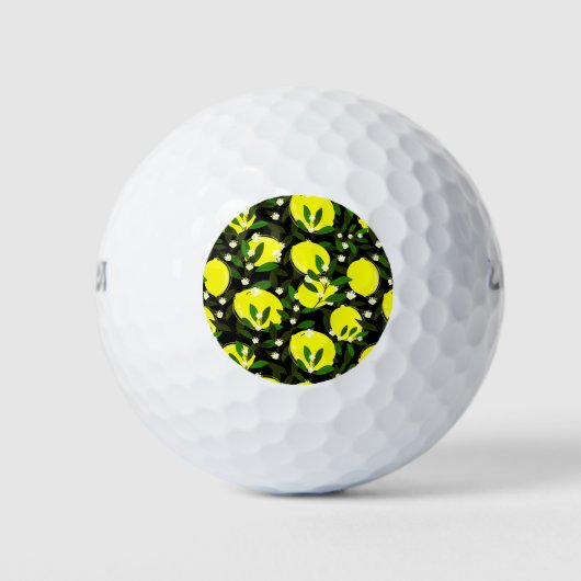 SchwarzZitronen Golfball (Vorderseite)