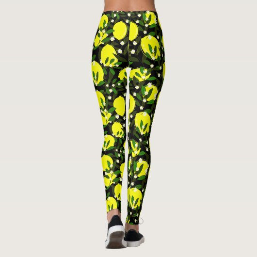 SchwarzZitronen Leggings (Rückseite)