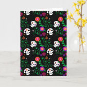 Schwarzzucker-Schädel Karte (Gelbe Blume)