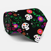 Schwarzzucker-Schädel Krawatte (Gerollt)