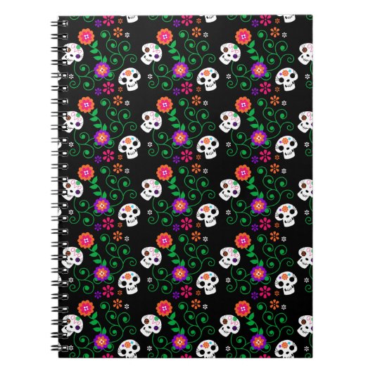 Schwarzzucker-Schädel Notizblock (Vorderseite)