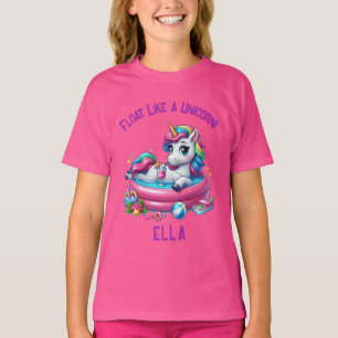 Schwebe wie ein Einhorn Pool Party Geburtstags-T-S T-Shirt
