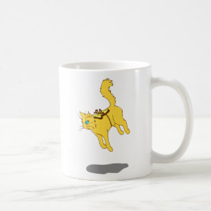Schwebeflug-Katze Kaffeetasse