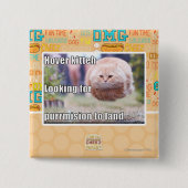 Schwebeflug kitteh button (Vorderseite)