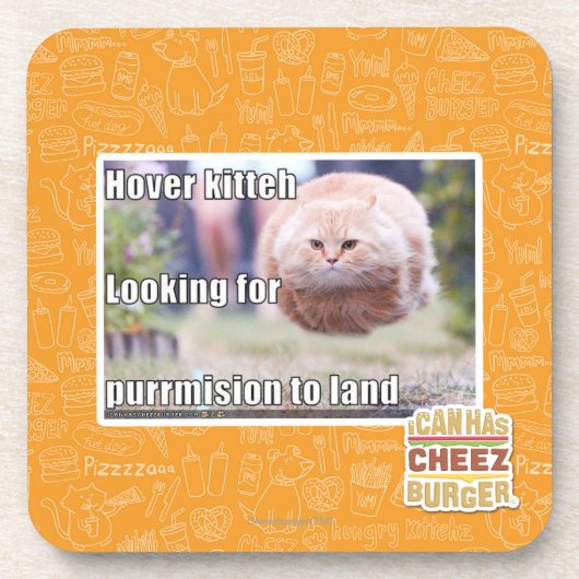 Schwebeflug kitteh untersetzer (Vorderseite)