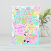 Schweben Sie in Vier Schwangere Mädchen 4. Geburts Einladung (Stehend Vorderseite)