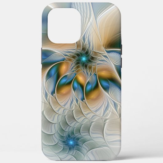 Schwebende, abstrakte Fantasy-Fraktal-Kunst in Bla Case-Mate iPhone Hülle (Rückseite)
