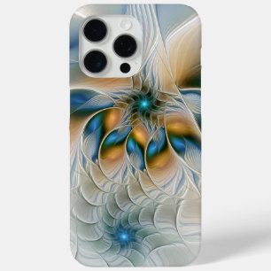 Schwebende, abstrakte Fantasy-Fraktalkunst in Blau Case-Mate iPhone Hülle