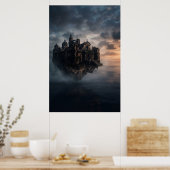 Schwebende alte Burg Poster (Küche)
