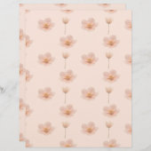 Schwebende Blumenmelodie Briefbogen (Vorne/Hinten)