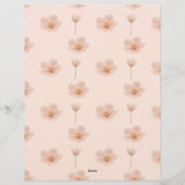 Schwebende Blumenmelodie Briefbogen (Rückseite)