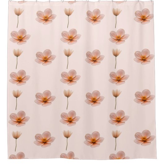 Schwebende Blumenmelodie Duschvorhang (Vorderseite)