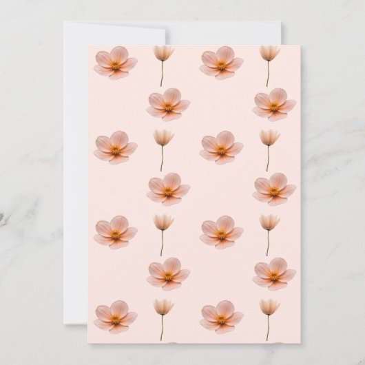 Schwebende Blumenmelodie Einladung (Vorderseite)