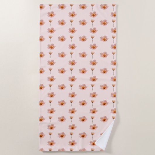 Schwebende Blumenmelodie Strandtuch (Vorderseite)