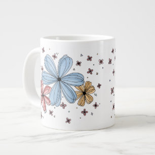 Schwebende Blüten – Vollfarb-Mug Jumbo-Tasse