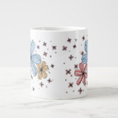 Schwebende Blüten – Vollfarb-Mug Jumbo-Tasse (Vorderseite)