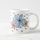 Schwebende Blüten – Vollfarb-Mug Jumbo-Tasse (Rechts)