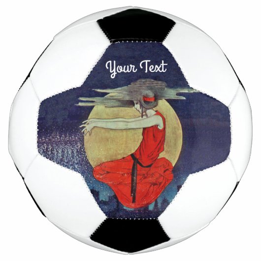 Schwebende geheimnisvolle Frauennachtszauber Fußball (Vorderseite)
