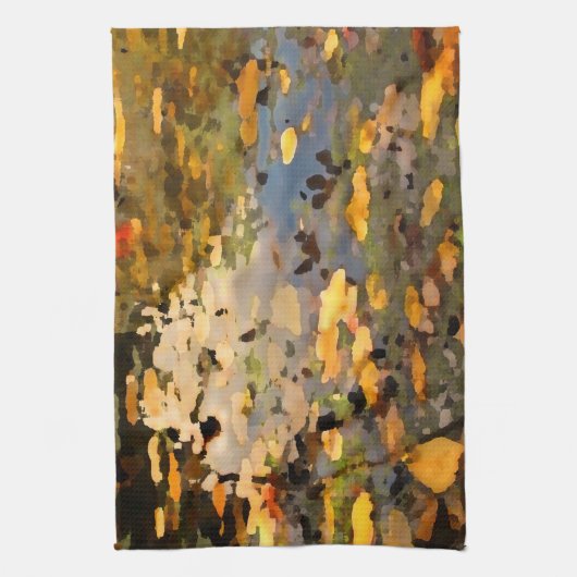 Schwebende Herbstgänge lassen Abstrakt Küchentuch (Vertikal)