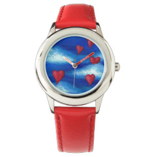 Schwebende Herzen Armbanduhr
