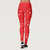 schwebende Herzen auf roten Leggings (Rückseite)