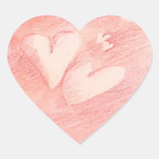 Schwebende Herzen - Aufkleber (Vorderseite)