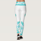 Schwebende Herzen in aquamarin Leggings (Rückseite)