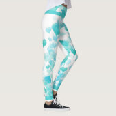 Schwebende Herzen in aquamarin Leggings (Rechts)