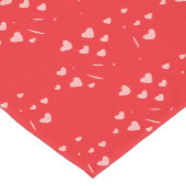 schwebende Herzen in Rot Kurzer Tischläufer (Ecke)