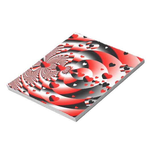 Schwebende Herzen Notizblock (Rotiert)
